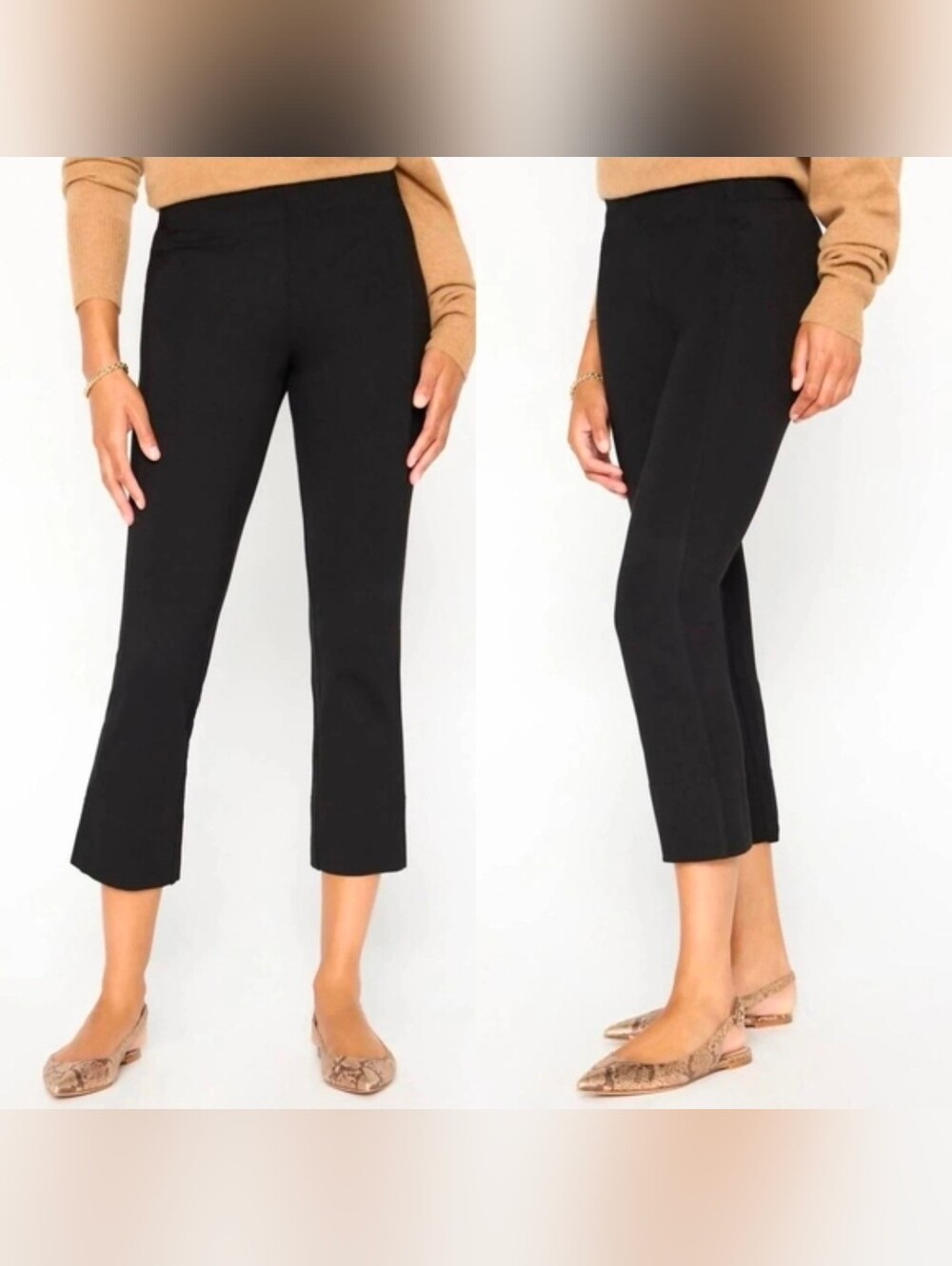 BROCHU WALKER Daria Kick Crop Pants Black